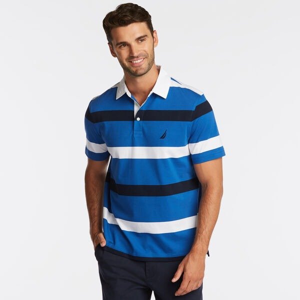 CLASSIC FIT NAVTECH MIXED STRIPE POLO