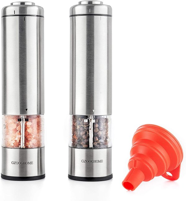 .com GZOOGHOME Electric Salt and Pepper Grinder Set - Battery  Operated 36.00