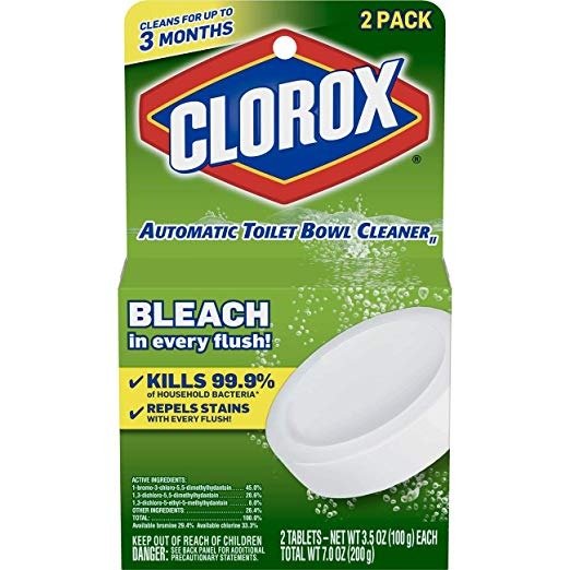 Automatic Toilet Bowl Cleaner Tablets with Bleach - 2 Count