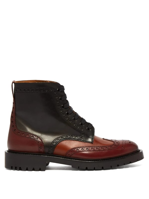 Barkeston brogue leather boots | Burberry | MATCHESFASHION US