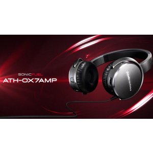 Audio-Technica ATH-OX7AMP SonicFuel Premium On-ear Headphones w/ Built-in Amp