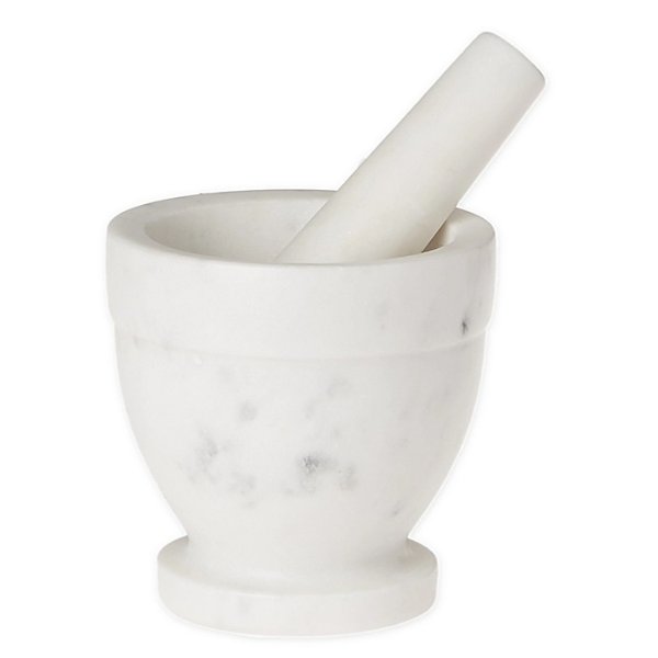 Our Table™ White Marble Mortar and Pestle Set | Bed Bath & Beyond