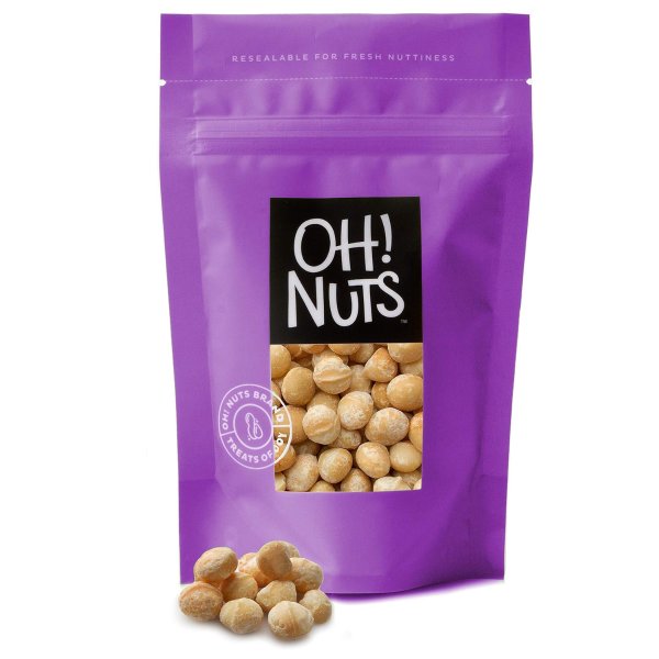 Oh! Nuts Dry Roasted Unsalted Macadamia Nuts 3-Pound Bag