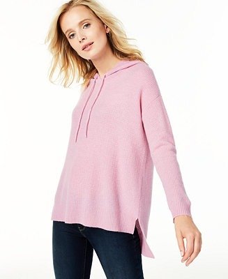 Cashmere Thermal Hoodie Sweater, Regular & Petite Sizes, Created For Macy's