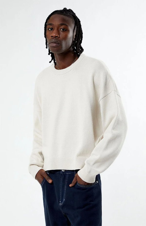 Daley Egret Cropped Classic Sweater |