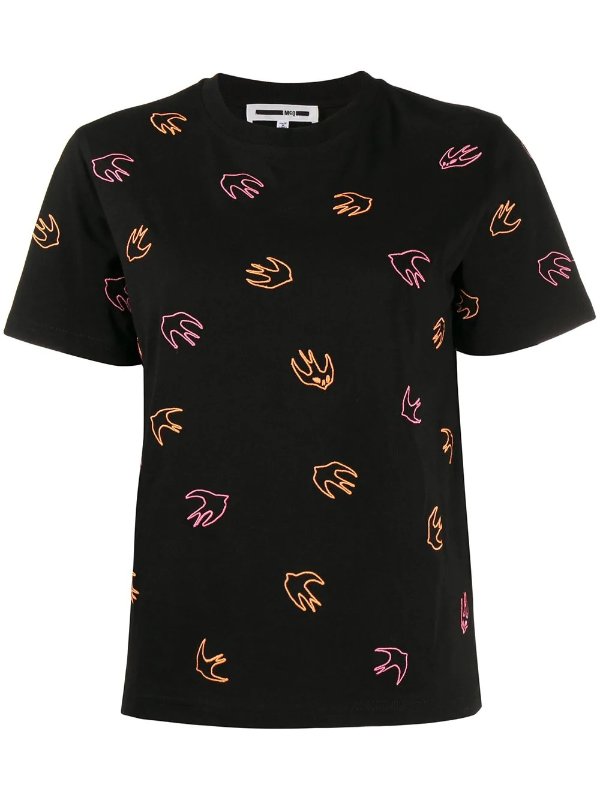 embroidered swallow T-shirt