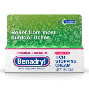 Benadryl Original Strength Anti-Itch Relief Cream for Most Outdoor Itches, Topical Analgesic, 1 oz
