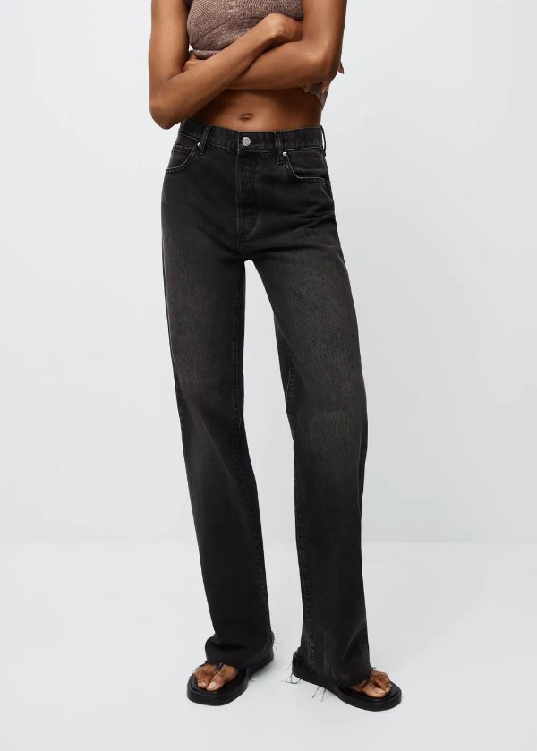 High-rise wideleg jeans - Women | MANGO OUTLET USA