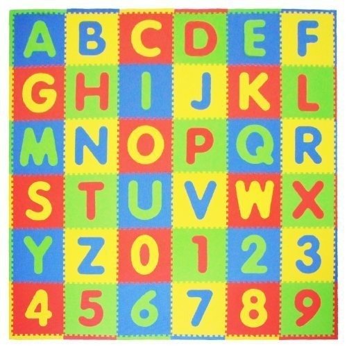 36片字母游戏垫， 74x 74 (36 平方英尺)