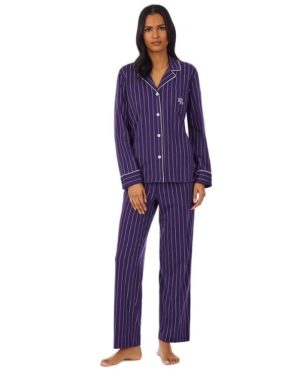 Ralph Lauren 女式长袖和裤子配套睡衣套装