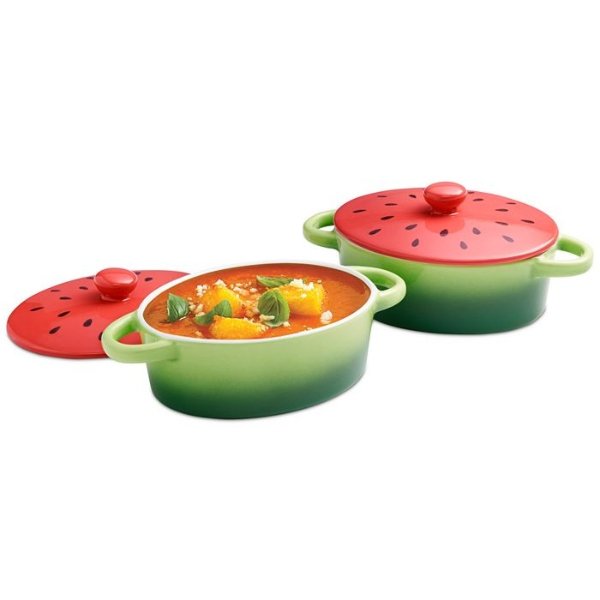 2-Pc. Oval Watermelon Cocottes, Created for Macy's