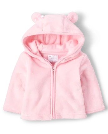 Baby Girls Long Sleeve Bear Faux Fur Cozy Jacket | The Children's Place - SHELL