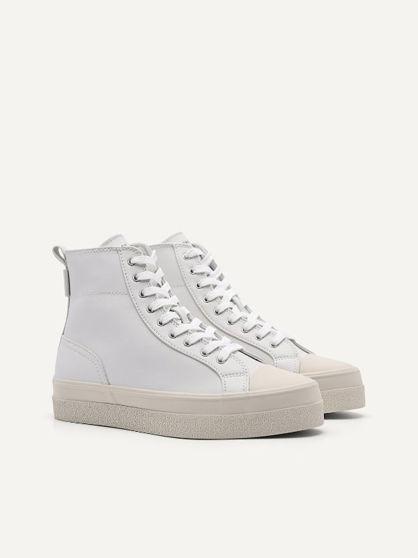 High Top Sneakers - White