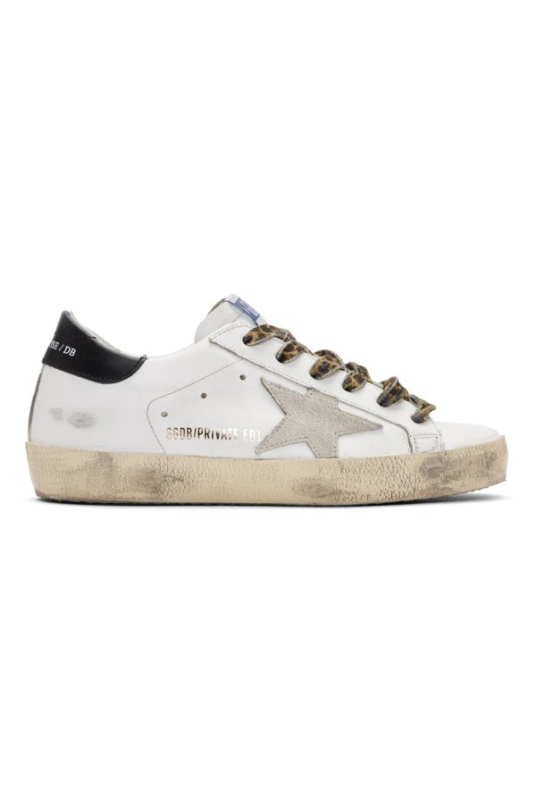 SSENSE Exclusive White Leopard Superstar Sneakers