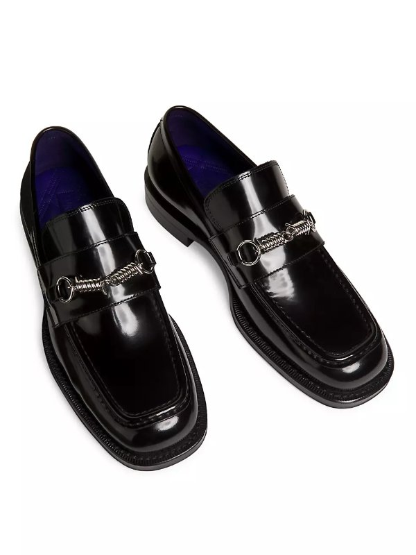 Barbed Leather Loafers