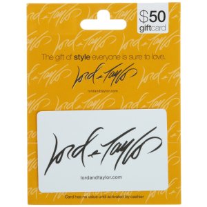 for $50 Lord & Taylor White Gift Card