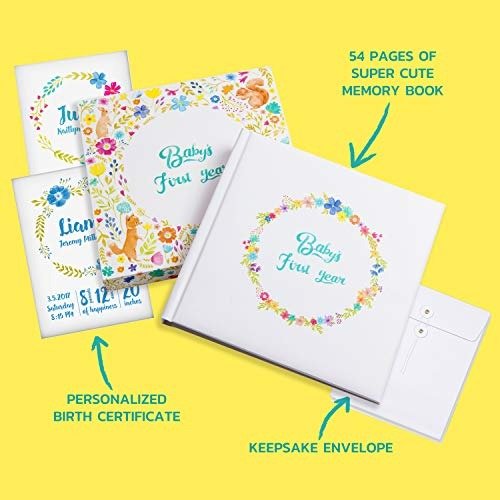 Baby Memory Book & Journal for Boy & Girl by Petite Pro: 1st 5 Years Record Book
