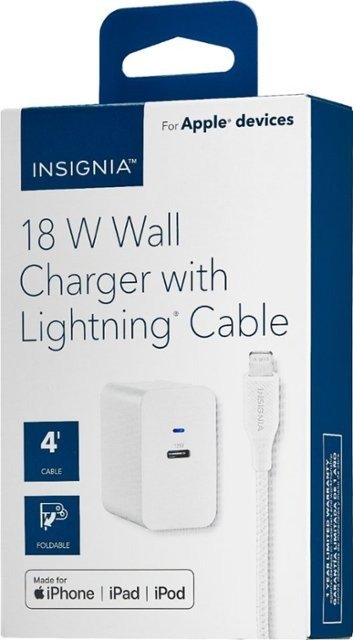Insignia 18W USB-C 充电头 + Lightning 数据线套装