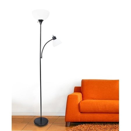 Floor Lamp with Reading Light, Black