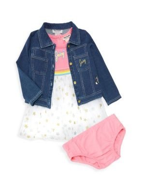 Juicy Couture Baby Girl's 3-Piece Denim Jacket Set