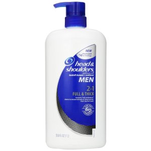 Head and Shoulders 男士去屑 2合1 洗发水 33.8oz/1L