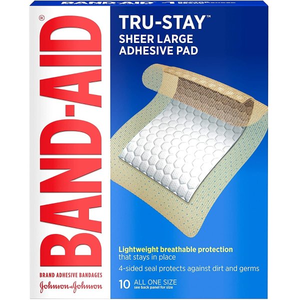 Band-Aid Tru-Stay 大号创可贴 10个