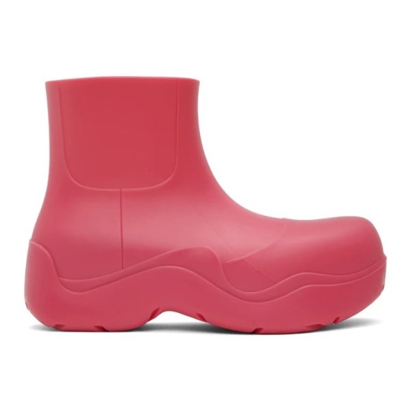 Pink Matte BV Puddle Boots