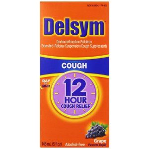 Delsym Extended Release Suspension Adult Grape, 5oz Box