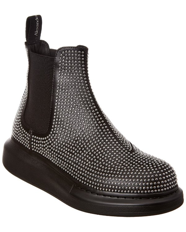 Chunky Studded Leather Boot