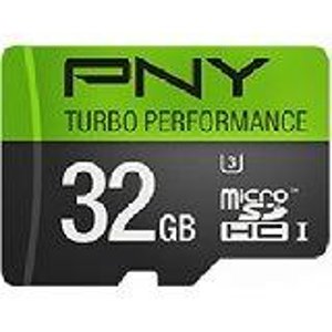 PNY U3 High Performance 32GB High Speed MicroSDHC Class 10 UHS-I, up to 60MB/sec Flash Memory Card