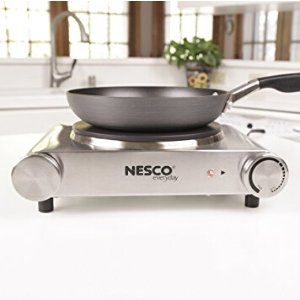 Nesco SB-01 Stainless Steel Electric Burner, 1500-watt