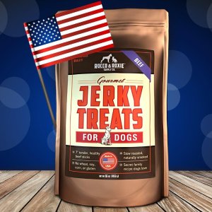 All American Gourmet Jerky Treats For Dogs - Premium Slow Smoked Beef 