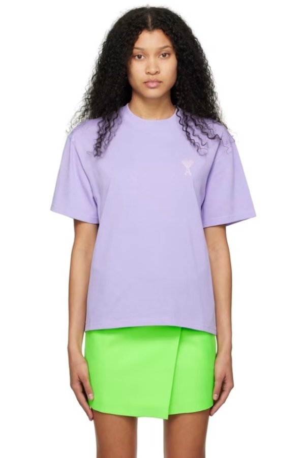 SSENSE 独家发售紫色 Ami de Coeur T 恤