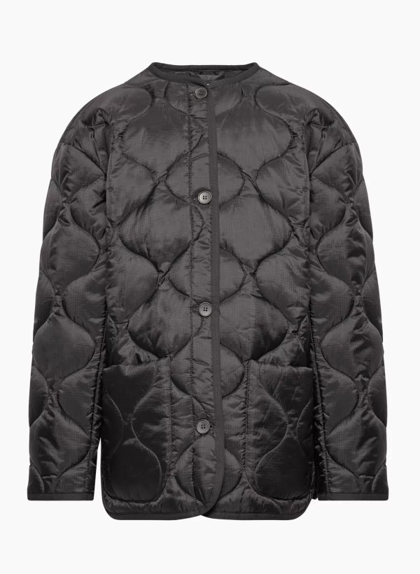 evergreen quilted jacket