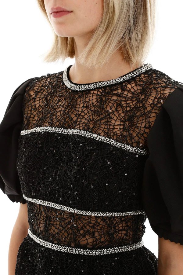 SEQUIN CIRCLE LACE TOP