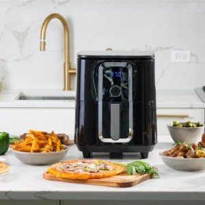 Modernhome Hover Image to Zoom 7 Qt. Ceramic Family-Size Air Fryer with Accessories and Full Color Recipe Book