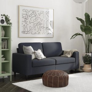 DHP Cooper 3 Seater Sofa, Living Room Furniture, Blue Linen