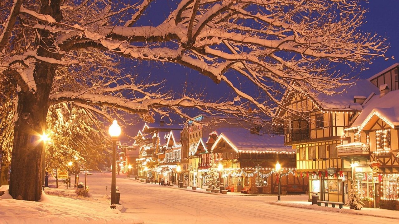 2021美国圣诞小镇大盘点，游车河赏灯，感受下节日温馨气氛！