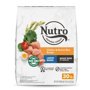 NUTRO NATURAL CHOICE Large Breed Adult Dry Dog Food, Chicken & Brown Rice Recipe Dog Kibble, 30 lb. Bag
