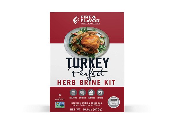 All Natural Turkey Perfect Herb Brine Kit, Perfect for Roasting, Grilling, Smoking, Frying, 16.6oz