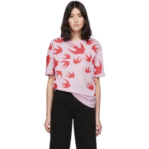 - SSENSE Exclusive Pink Swallow T-Shirt
