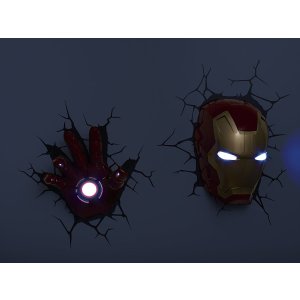 3D Light FX Marvel Iron Man Mask 3D Deco LED Wall Light: Toys & Games