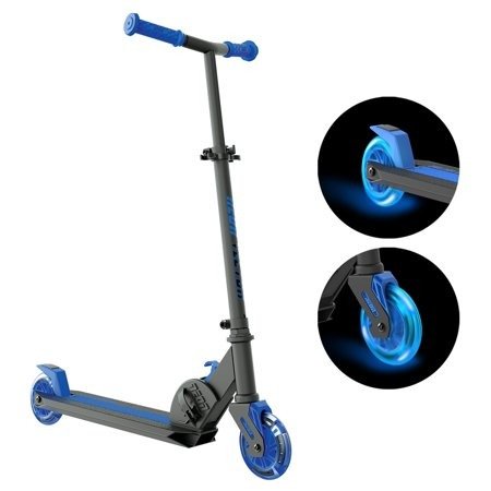 Neon Vector Scooter with LED Ligth Up Wheels Blue for Kids Age 5 -12