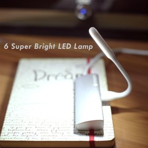 Etekcity 2 Pack Mini USB LED Book Task Reading Light Lamp