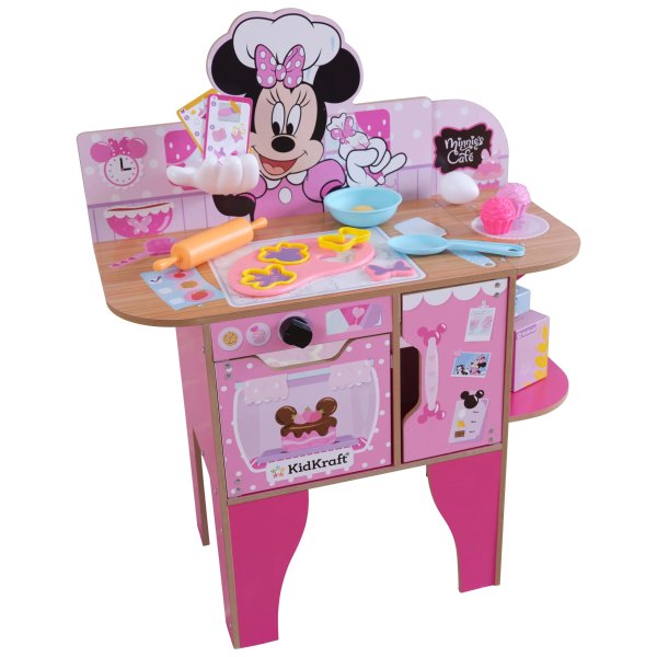Minnie Mouse Wooden Bakery & Cafe Toddler Play Kitchen