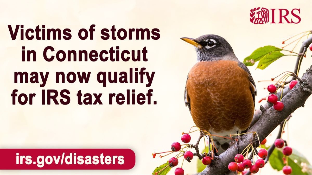 受风暴影响的康涅狄格州纳税人有资格获得税收宽减；多个截止日推迟至6月17日