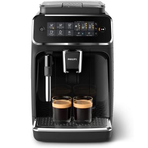 Philips 3200 Series Fully Automatic Espresso Machine w/ Milk Frother, Black, EP3221/44