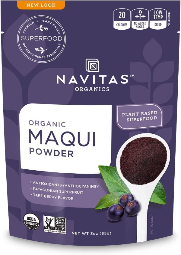 Maqui Powder, 3 oz. Pouch, 17 Servings — Organic, Non-GMO, Freeze-Dried, Gluten-Free