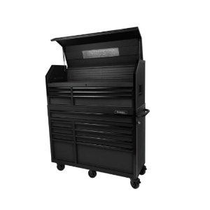 Husky 52 in. W 20 in. D 15-Drawer Tool Chest and Cabinet, Textured Black