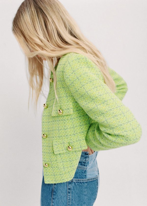 Pocket tweed jacket - Women | Mango USA